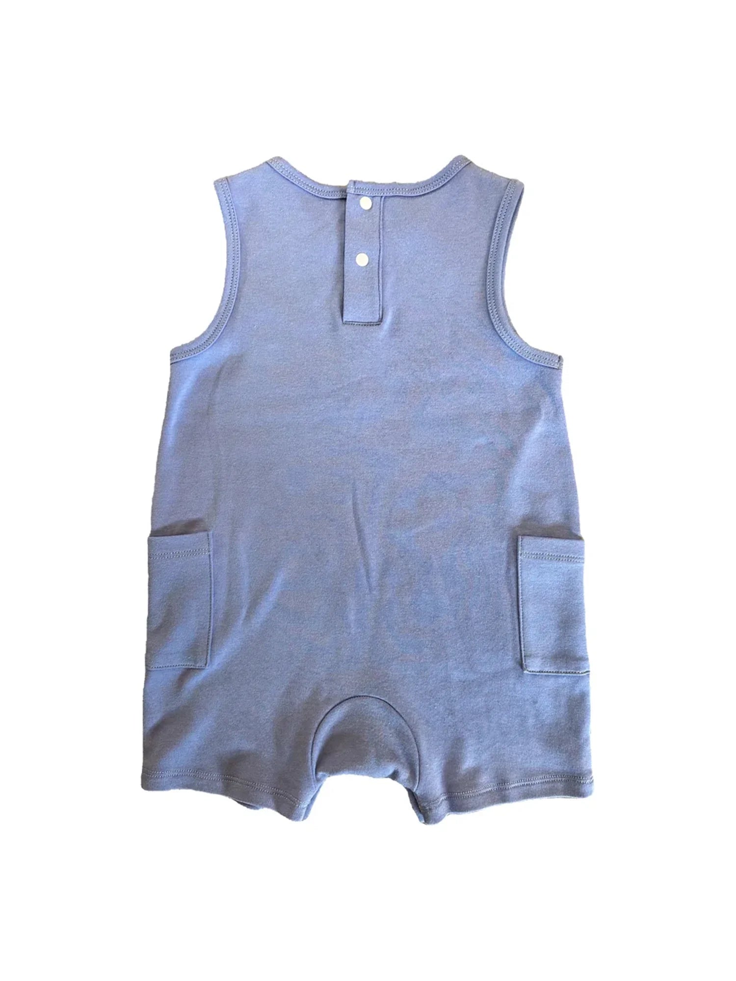 VAUVA Vauva SS23 Safari - Baby Boys Crocodile Logo Cotton Sleeve Romper Romper