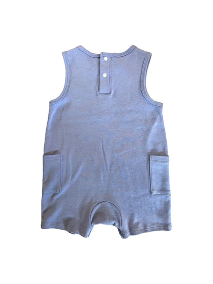 VAUVA Vauva SS23 Safari - Baby Boys Crocodile Logo Cotton Sleeve Romper Romper
