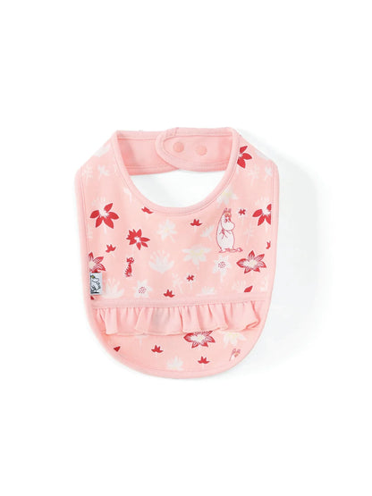 Baby Girls Moomin All Over Print Ruffle Cotton Bib