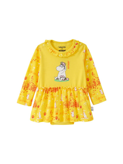 Vauva x Moomin Vauva x Moomin SS23 - Baby Girls Moomin Print Cotton Long Sleeves Bodysuit Bodysuit