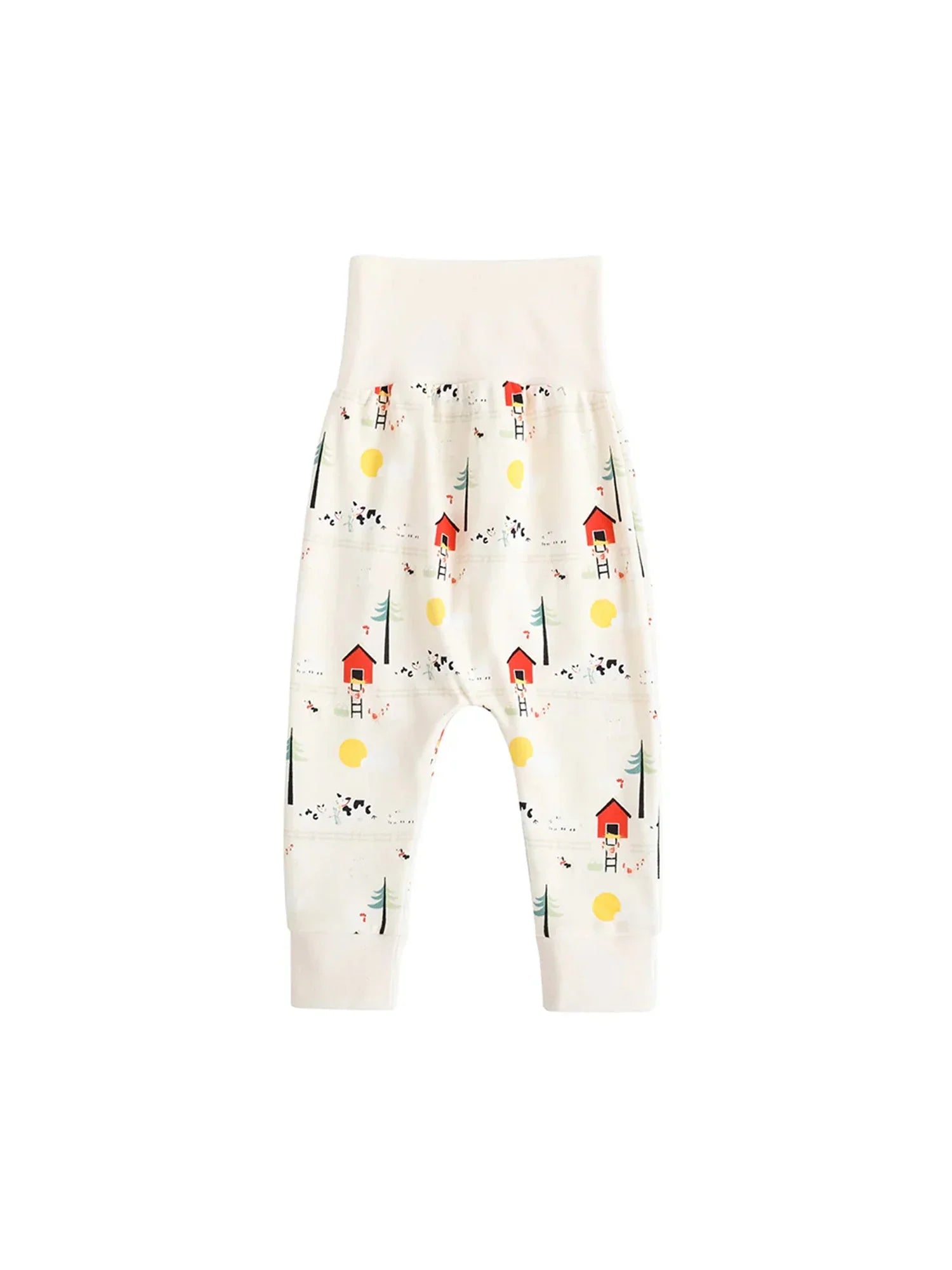 VAUVA Vauva FW23 - Baby Unisex Nordic Style All Over Print Cotton High Waist Trousers Pants