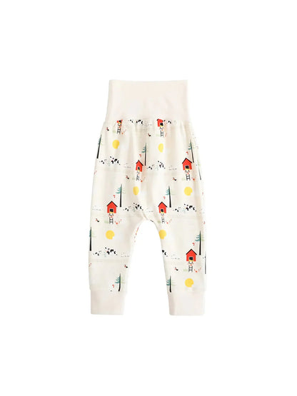 VAUVA Vauva FW23 - Baby Unisex Nordic Style All Over Print Cotton High Waist Trousers Pants