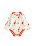 VAUVA Vauva FW23 - Baby Unisex Nordic Style Print Cotton Long Sleeve Bodysuit (Red)