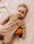 Embroidered Cord Velour Sleepsuit With Feet (GOTS)
