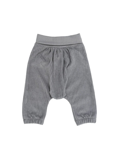 Grey Cord Velour Baby Trousers (GOTS)