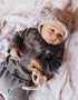 Bird Embroidered Cord Velour Jacket (GOTS)