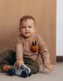 Cord Velour Sweater With Fruit Toy