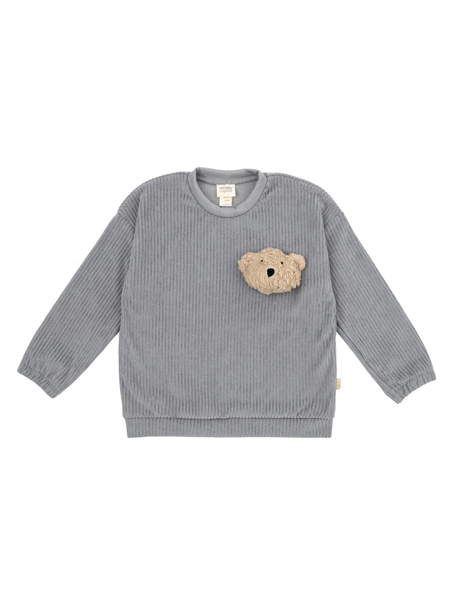 Cord Velour Sweater With Teddy