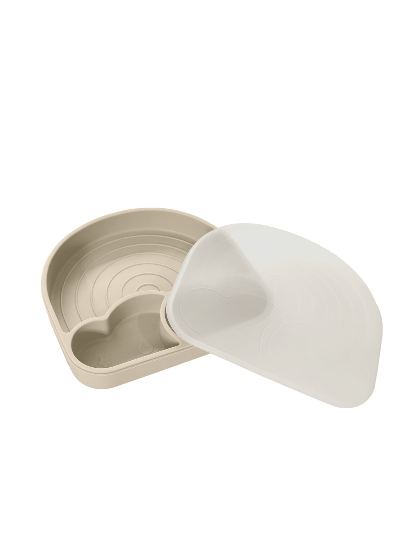 Silicone Rainbow Plates With Lid
