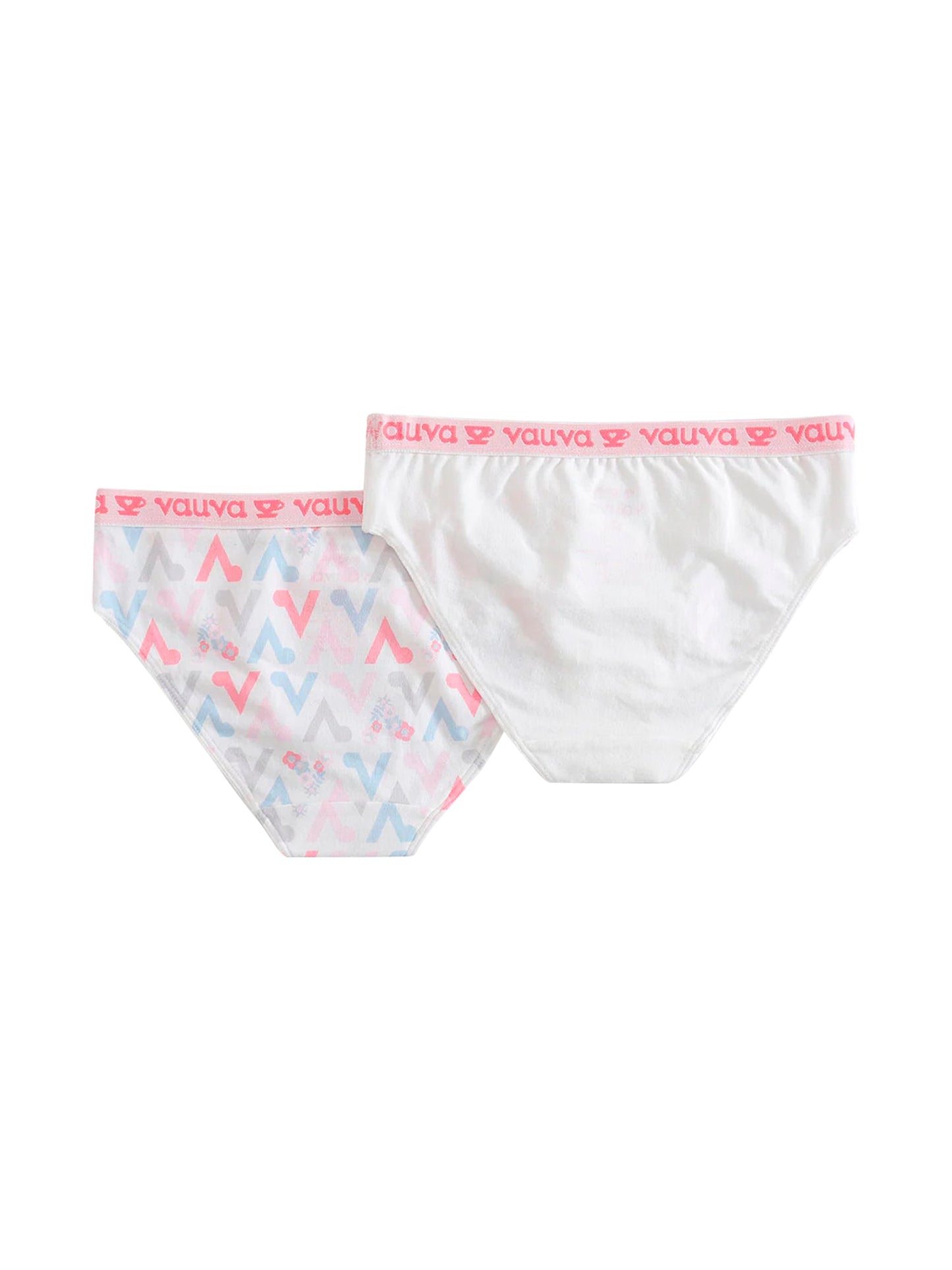 VAUVA Vauva Girls Organic Cotton Underwear - Vauva Pattern / White Underwear