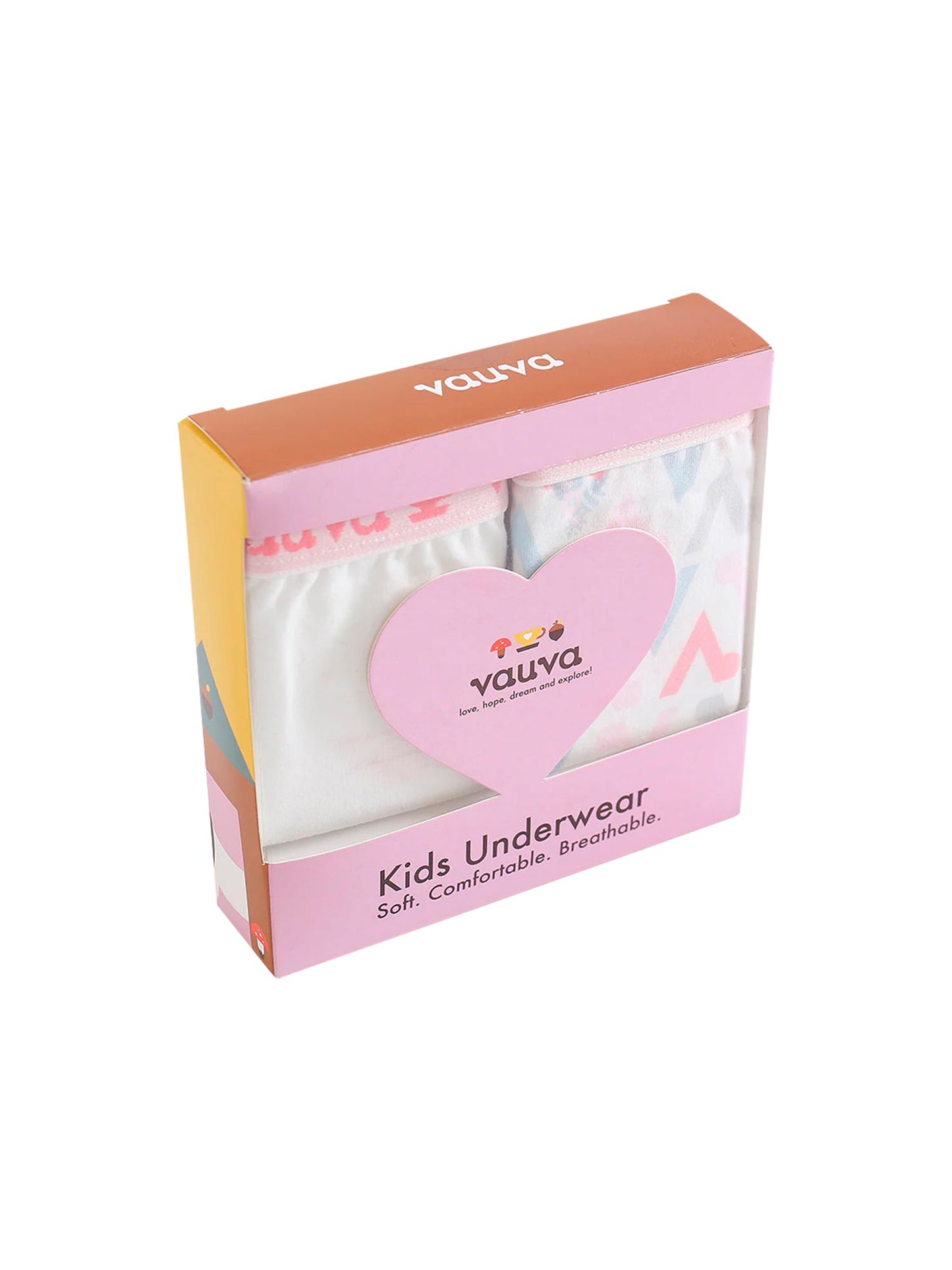 VAUVA Vauva Girls Organic Cotton Underwear - Vauva Pattern / White Underwear