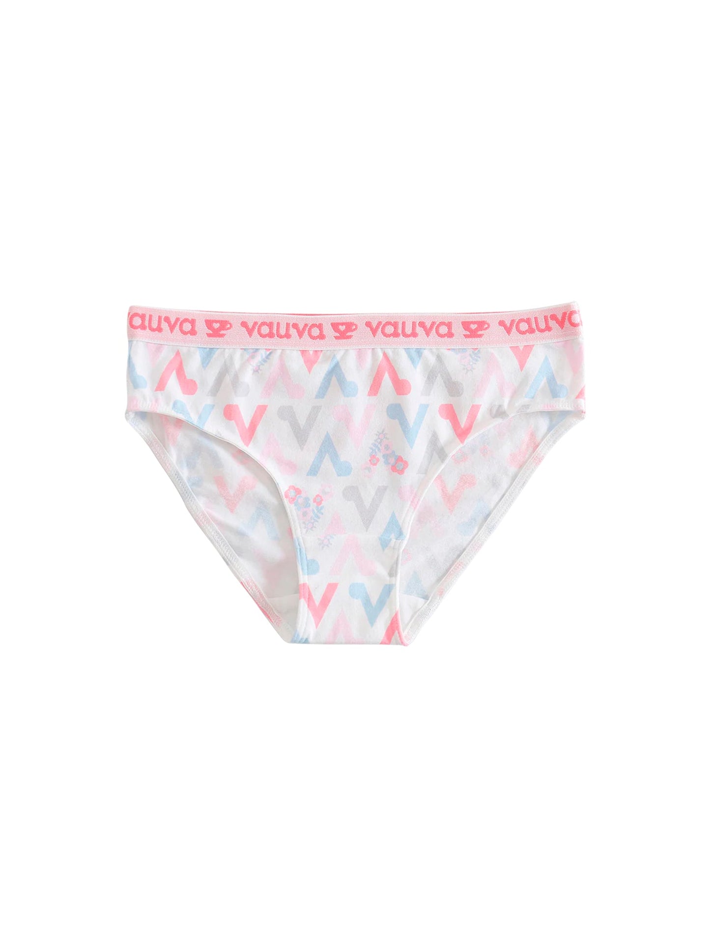 VAUVA Vauva Girls Organic Cotton Underwear - Vauva Pattern / White Underwear