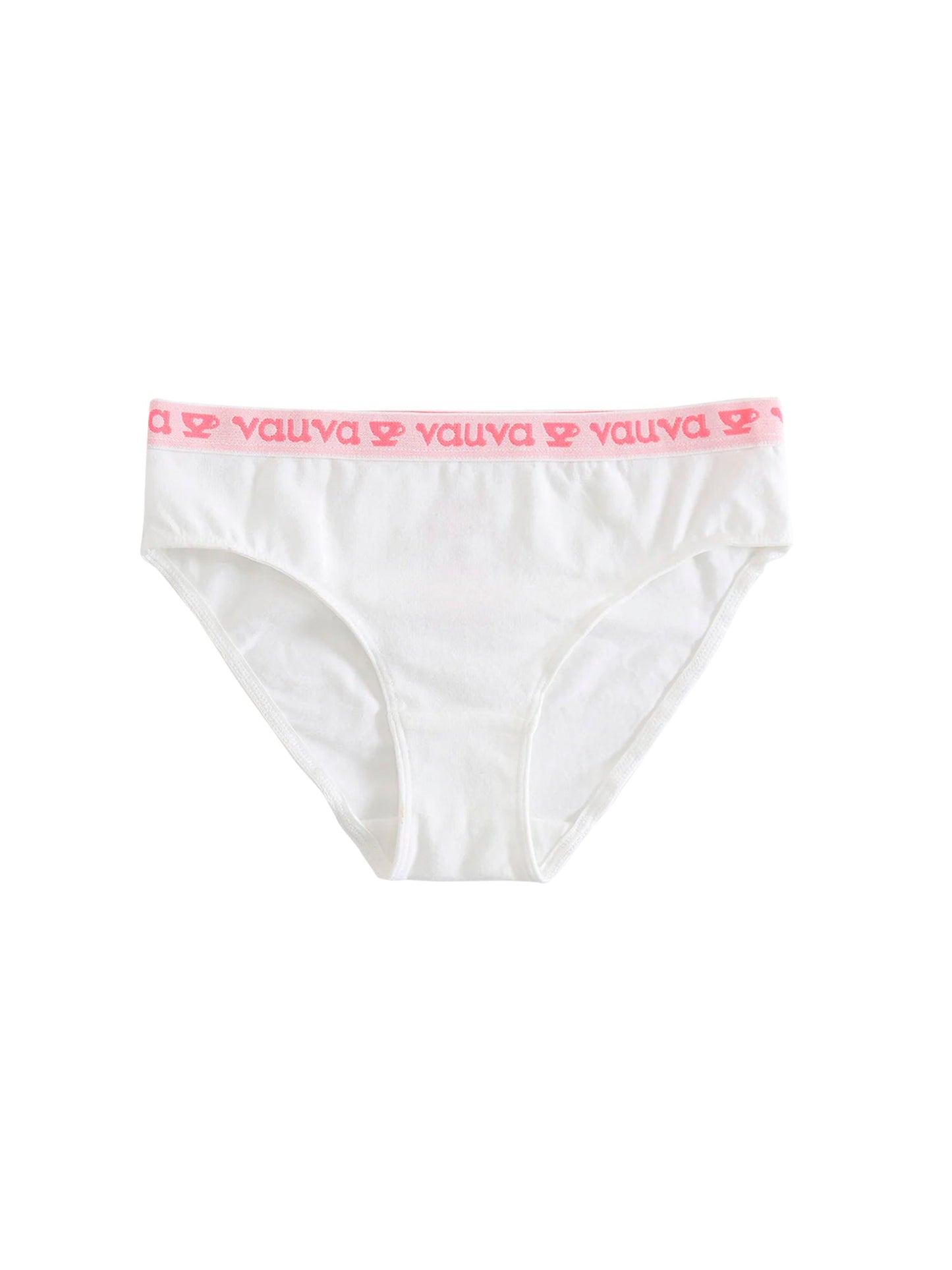 VAUVA Vauva Girls Organic Cotton Underwear - Vauva Pattern / White Underwear