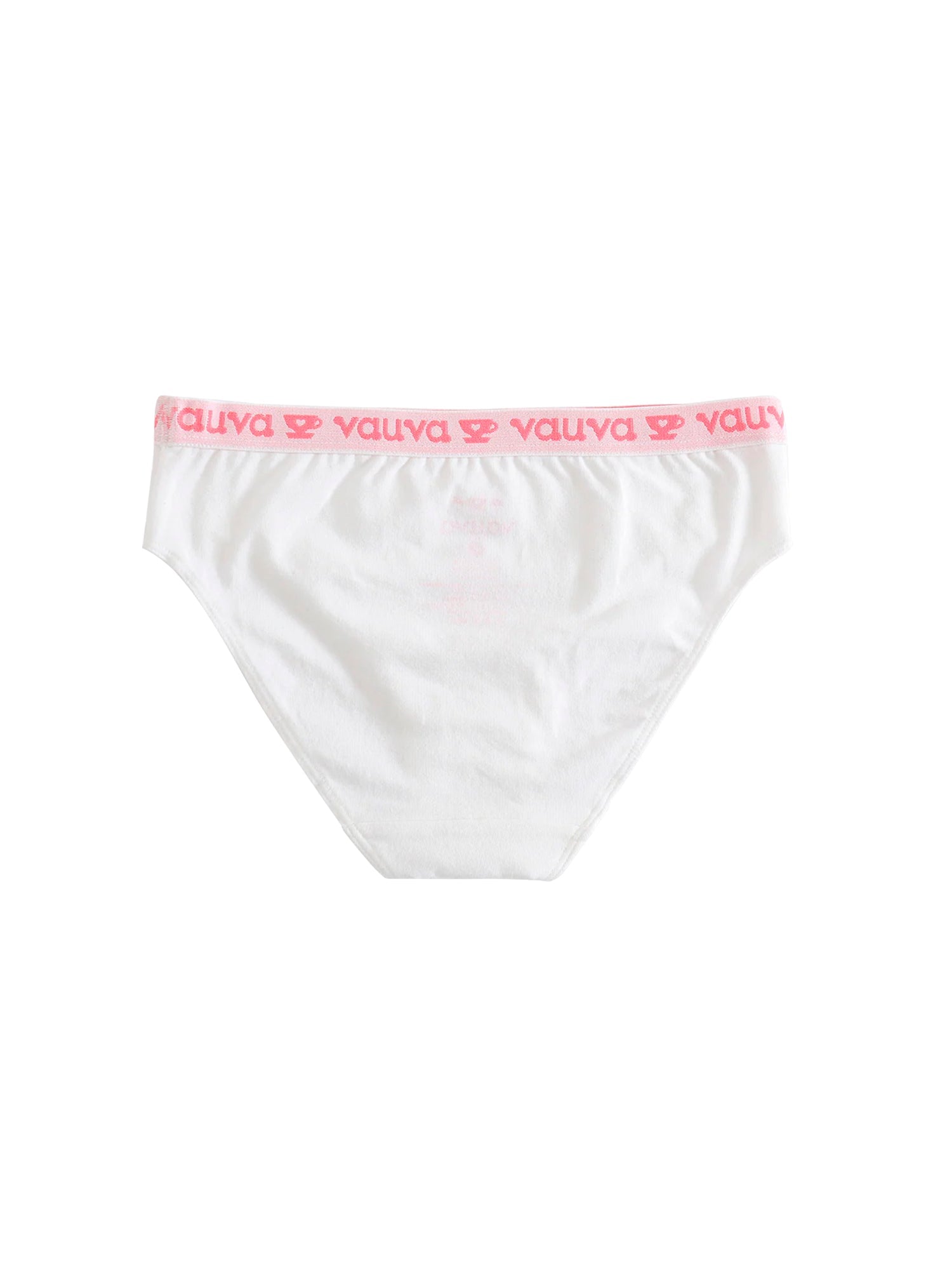 VAUVA Vauva Girls Organic Cotton Underwear - Vauva Pattern / White Underwear