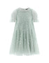 Dappled Sequin Short Cape Kid Dress
