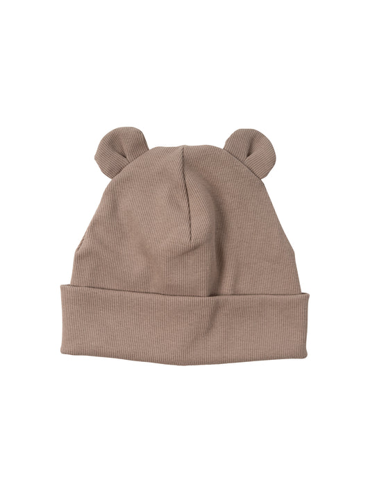 Beanie With Teddy Ears 2X1 Rib (GOTS)