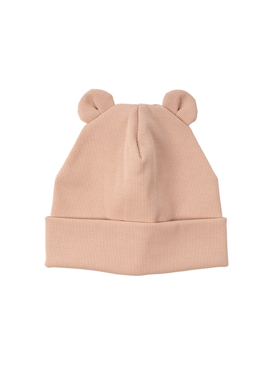 Beanie With Teddy Ears 2X1 Rib (GOTS)