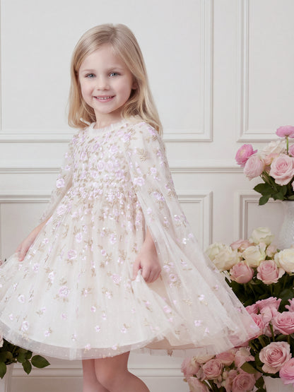Lea Ditsy Cape Dress