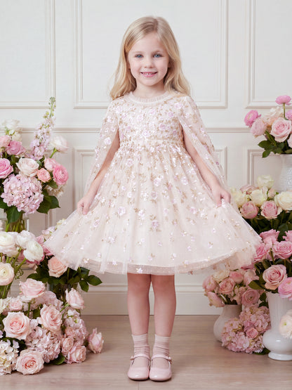 Lea Ditsy Cape Dress