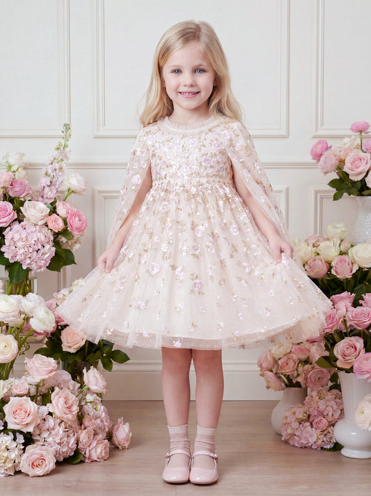 Lea Ditsy Cape Dress