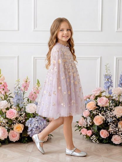 Lea Ditsy Cape Dress