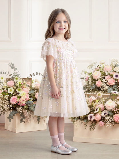 Peony Bouquet Sequin Dress