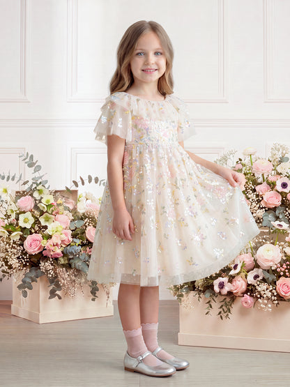 Peony Bouquet Sequin Dress