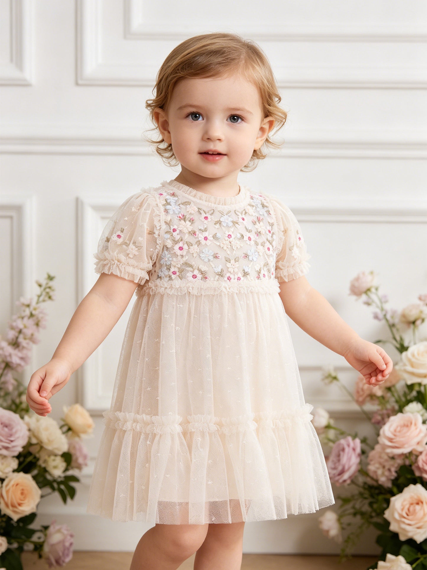 Garland Ribbon Bodice Baby Dress
