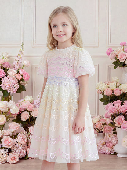 Ombre Scallop Dress