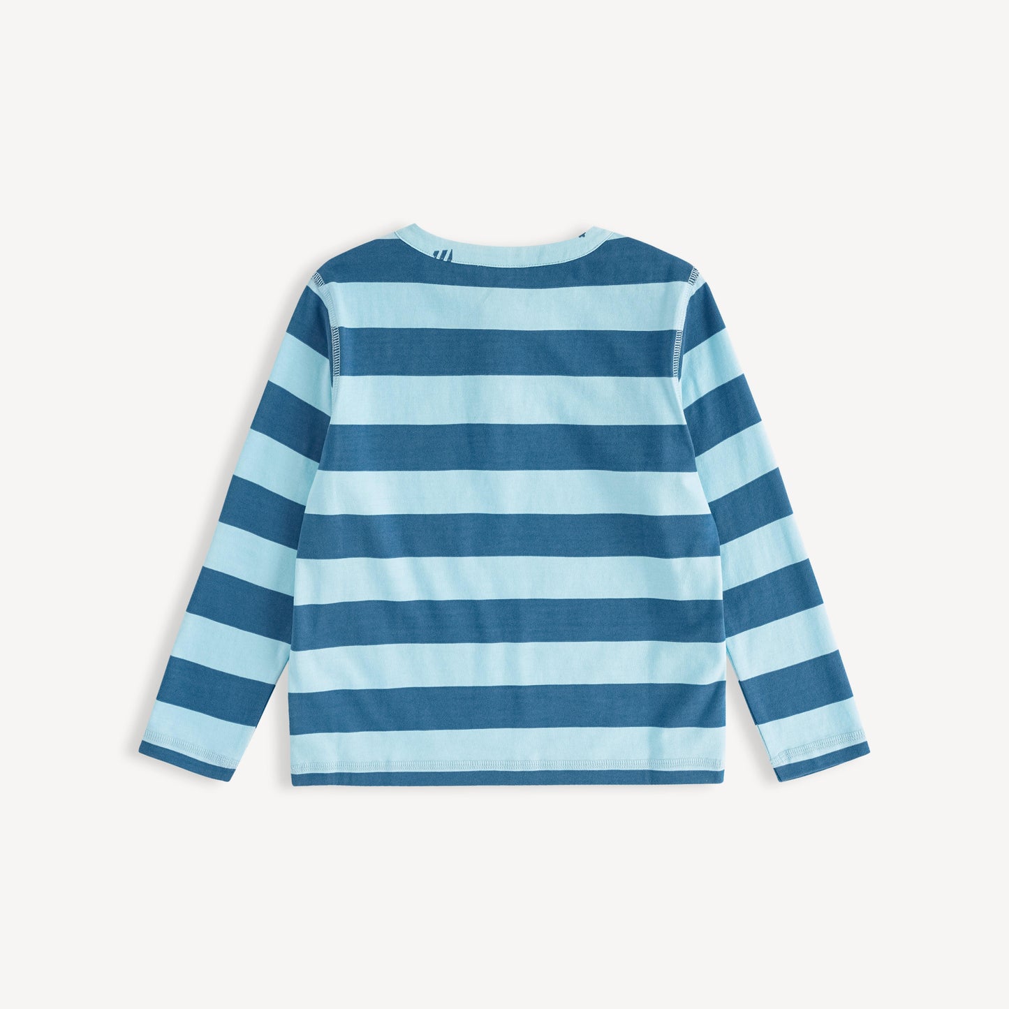 Bear-Print Two-Tone Long Sleeve Tee