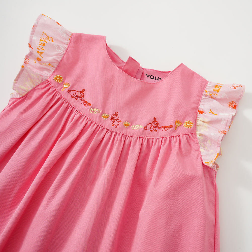 Vauva x Moomin Vauva x Moomin SS23 - Baby Girls Ruffle Cotton Dress Dresses