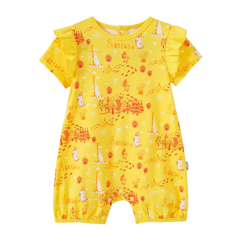 Vauva x Moomin Vauva x Moomin SS23 - Baby Girls All Over Print Cotton Short Sleeves Romper Romper