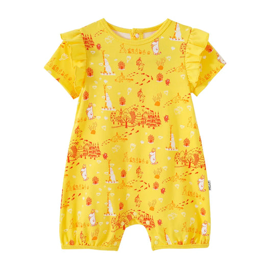 Vauva x Moomin Vauva x Moomin SS23 - Baby Girls All Over Print Cotton Short Sleeves Romper Romper