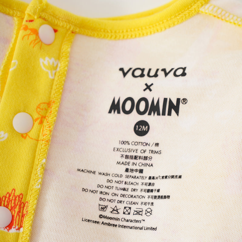 Vauva x Moomin SS23 - Baby Girls All Over Print Cotton Short Sleeves Romper