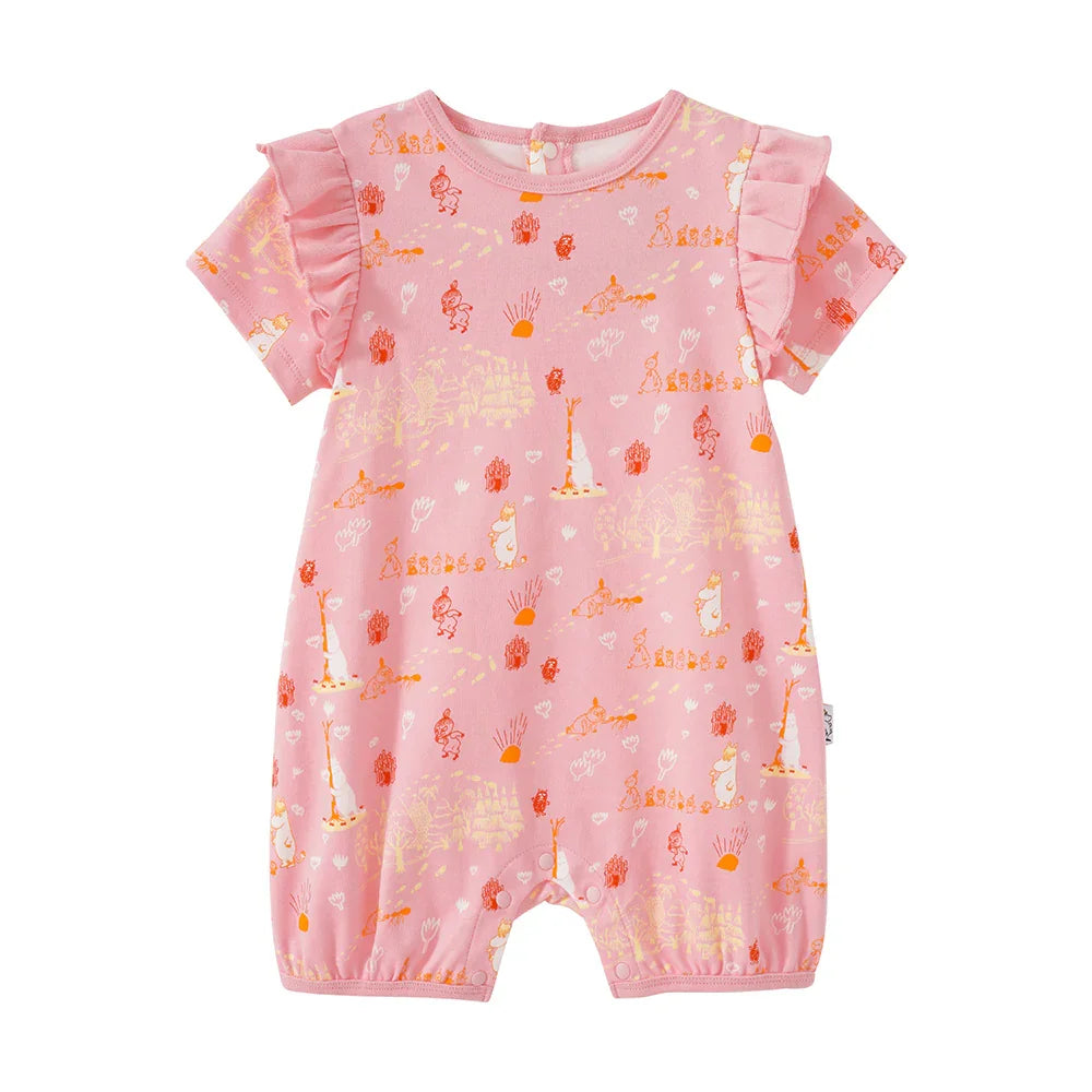 Vauva x Moomin Vauva x Moomin SS23 - Baby Girls All Over Print Cotton Short Sleeves Romper Romper