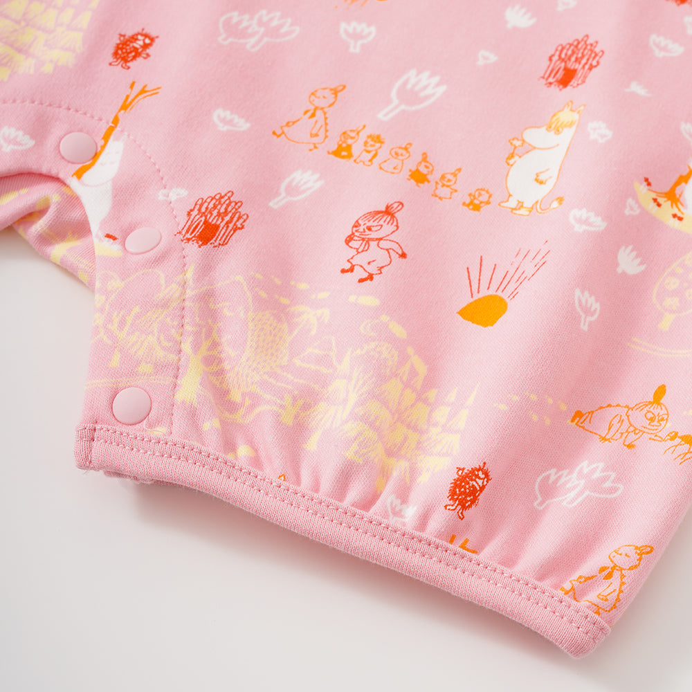 Vauva x Moomin SS23 - Baby Girls All Over Print Cotton Short Sleeves Romper