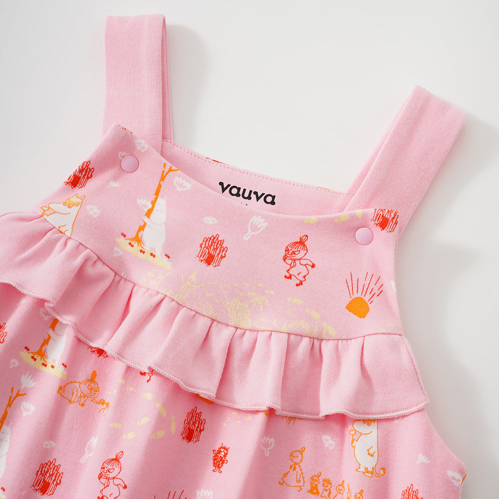 Vauva x Moomin Vauva x Moomin SS23 - Baby Girls All Over Print Cotton Sleeveless Romper Romper