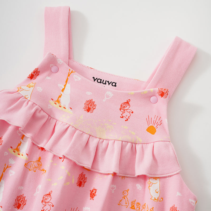 Vauva x Moomin SS23 - Baby Girls All Over Print Cotton Sleeveless Romper