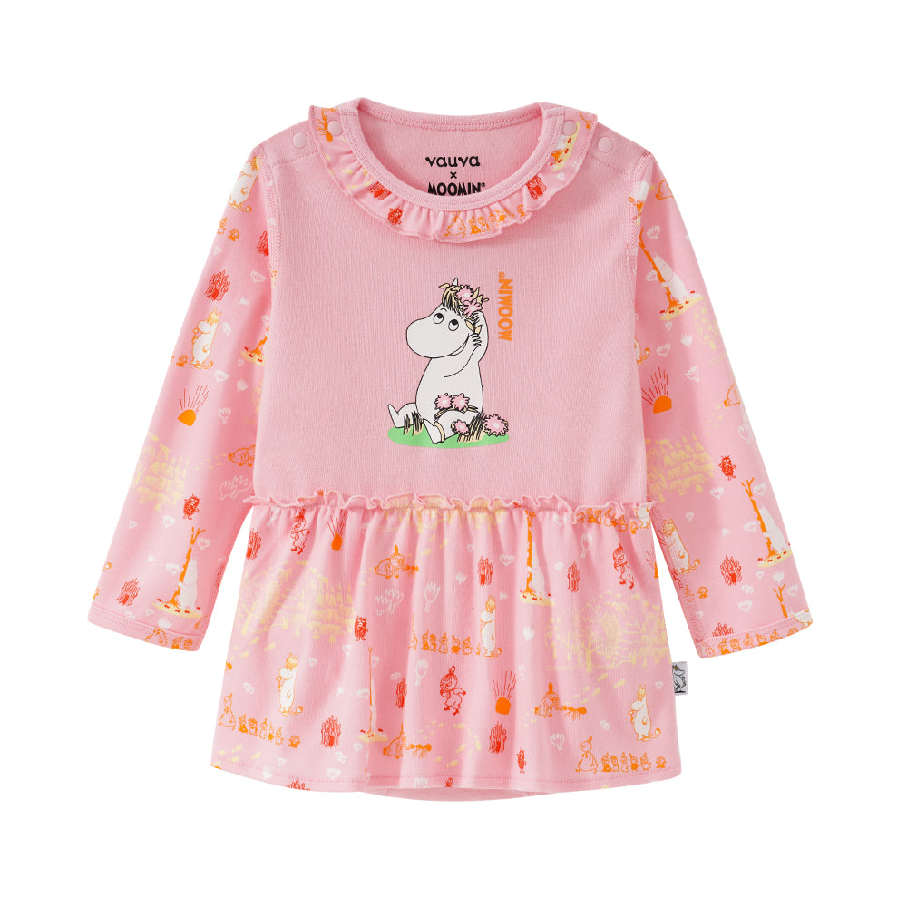 Vauva x Moomin Vauva x Moomin SS23 - Baby Girls Moomin Print Cotton Long Sleeves Bodysuit Bodysuit