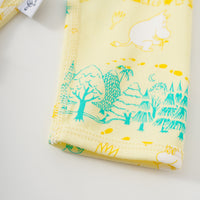 Vauva x Moomin Vauva x Moomin SS23 - Baby Unisex All Over Print Cotton Long Sleeves Wrap Bodysuit (Yellow) Bodysuit