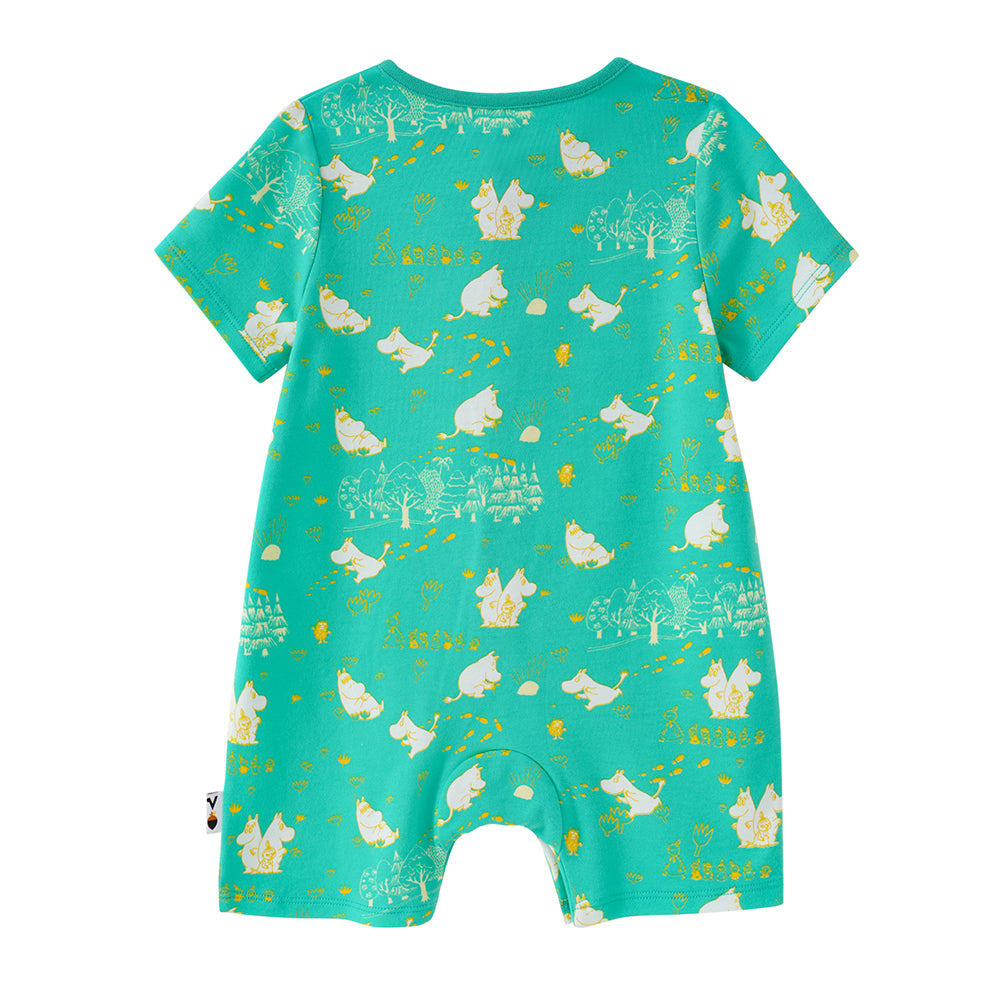 Vauva x Moomin SS23 - Baby Unisex All Over Print Cotton Short Sleeves Romper product image back
