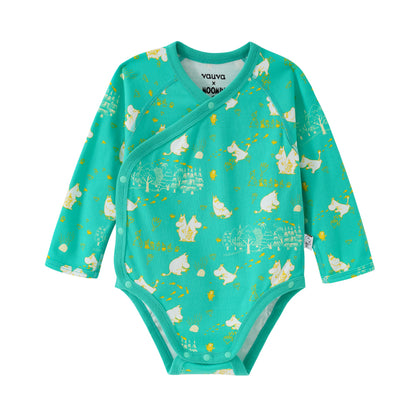 Vauva x Moomin Vauva x Moomin SS23 - Baby Unisex All Over Print Cotton Long Sleeves Wrap Bodysuit Bodysuit