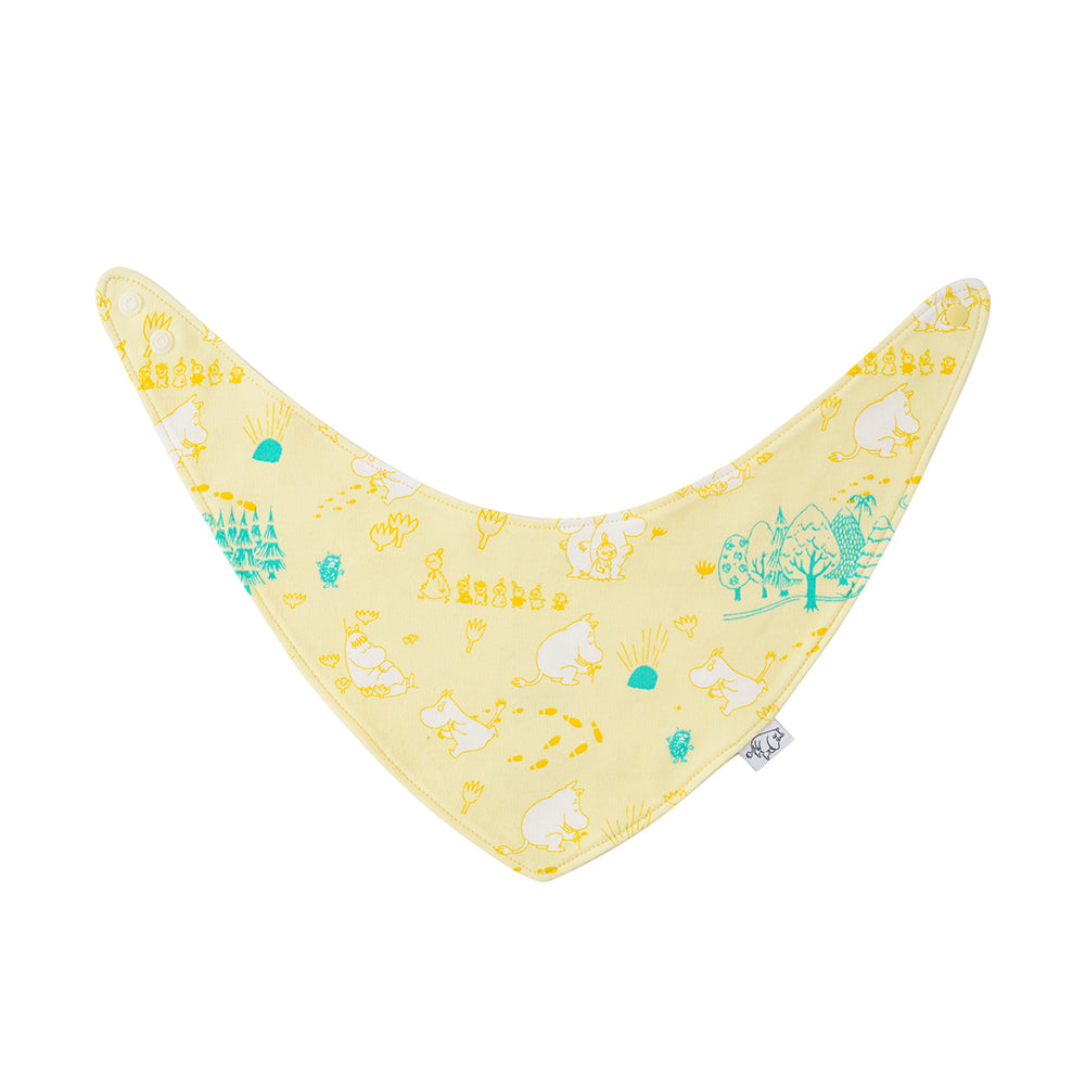 Vauva x Moomin Vauva x Moomin SS23 - Baby Unisex All Over Print Cotton Bib (Yellow) Bib