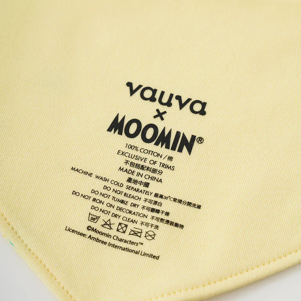Vauva x Moomin Vauva x Moomin SS23 - Baby Unisex All Over Print Cotton Bib (Yellow) Bib