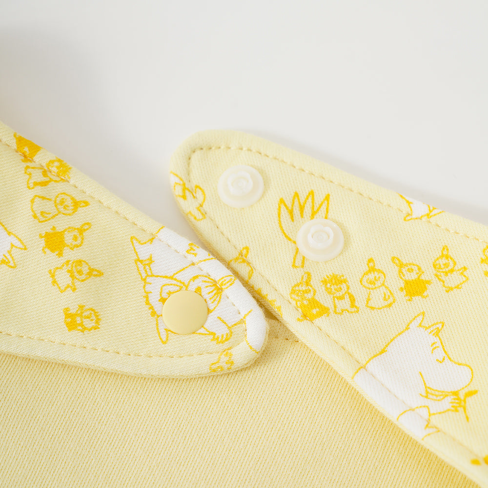 Vauva x Moomin Vauva x Moomin SS23 - Baby Unisex All Over Print Cotton Bib (Yellow) Bib