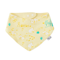 Vauva x Moomin SS23 - Baby Unisex All Over Print Cotton Bib (Yellow) product image front 