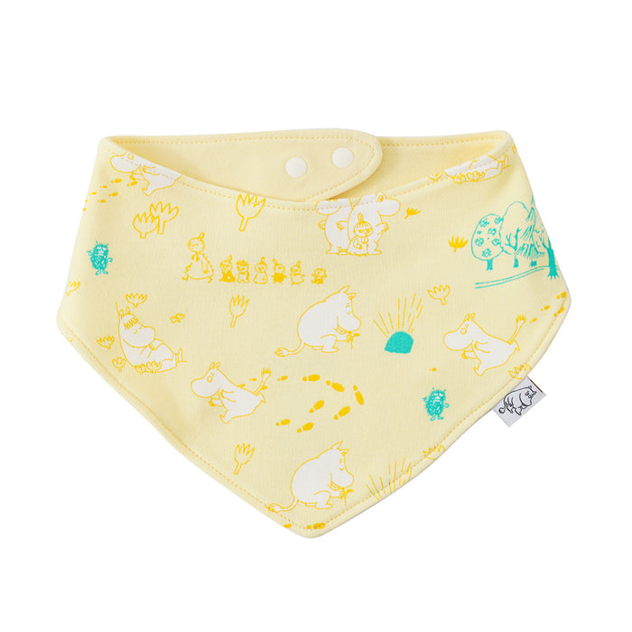 Vauva x Moomin Vauva x Moomin SS23 - Baby Unisex All Over Print Cotton Bib (Yellow) Bib