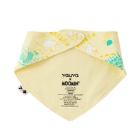 Vauva x Moomin SS23 - Baby Unisex All Over Print Cotton Bib (Yellow) product image back