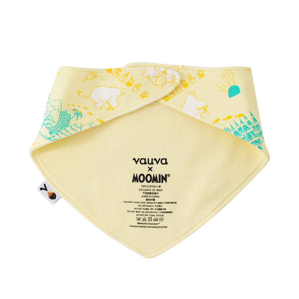 Vauva x Moomin Vauva x Moomin SS23 - Baby Unisex All Over Print Cotton Bib (Yellow) Bib