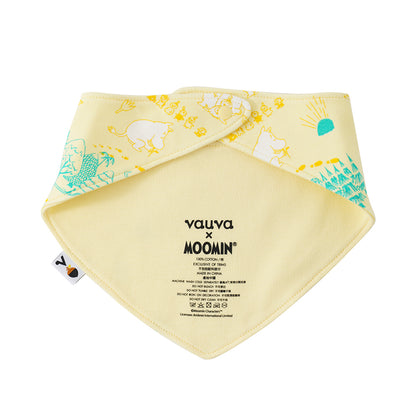 Vauva x Moomin Vauva x Moomin SS23 - Baby Unisex All Over Print Cotton Bib (Yellow) Bib